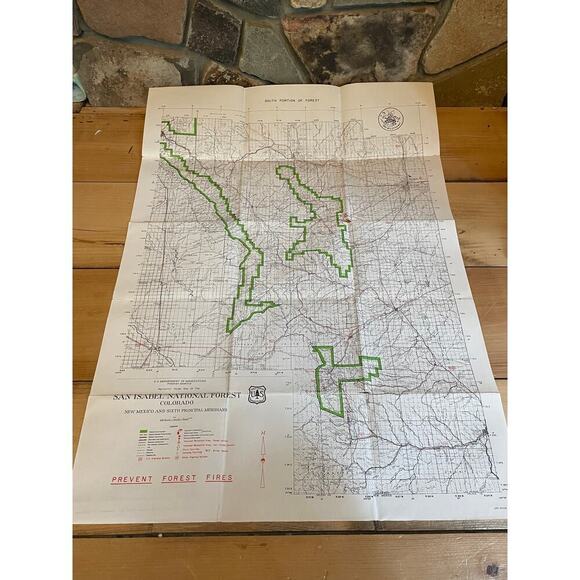 San Isabel National Forest Rocky Mountain Region Dept Of Agriculture MAP Vintage - Picture 3 of 4